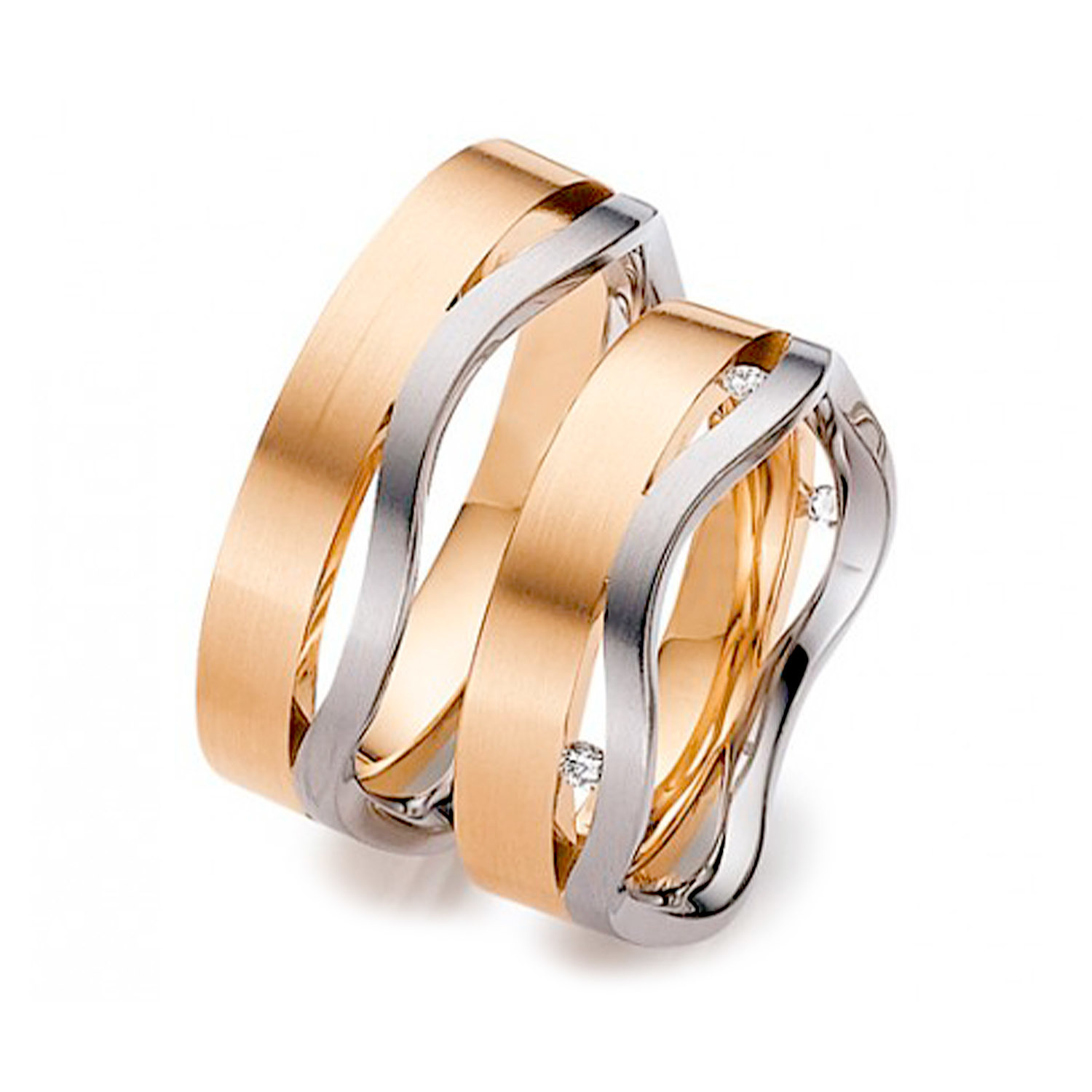 Обручальные кольца комбинированное золото