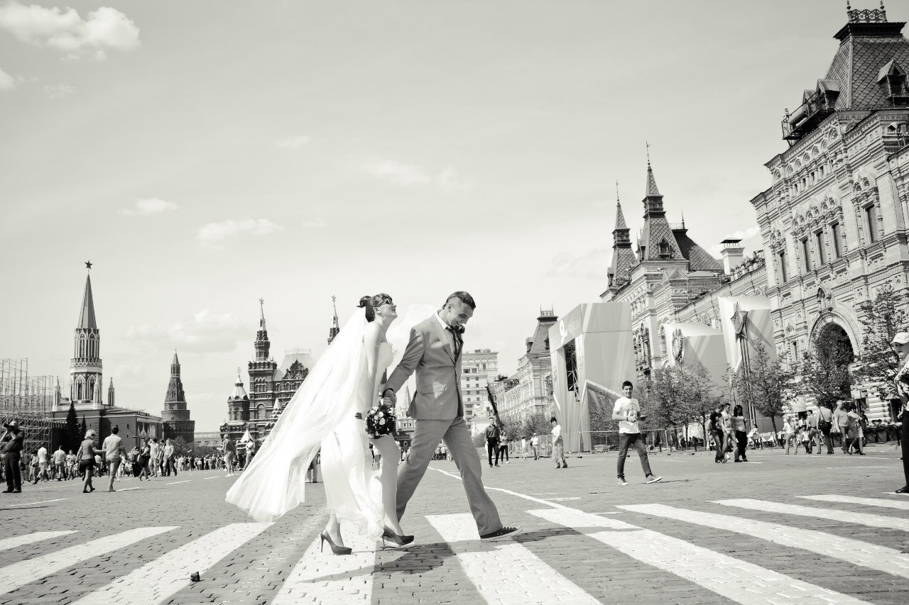 свадебные фото на красной площади