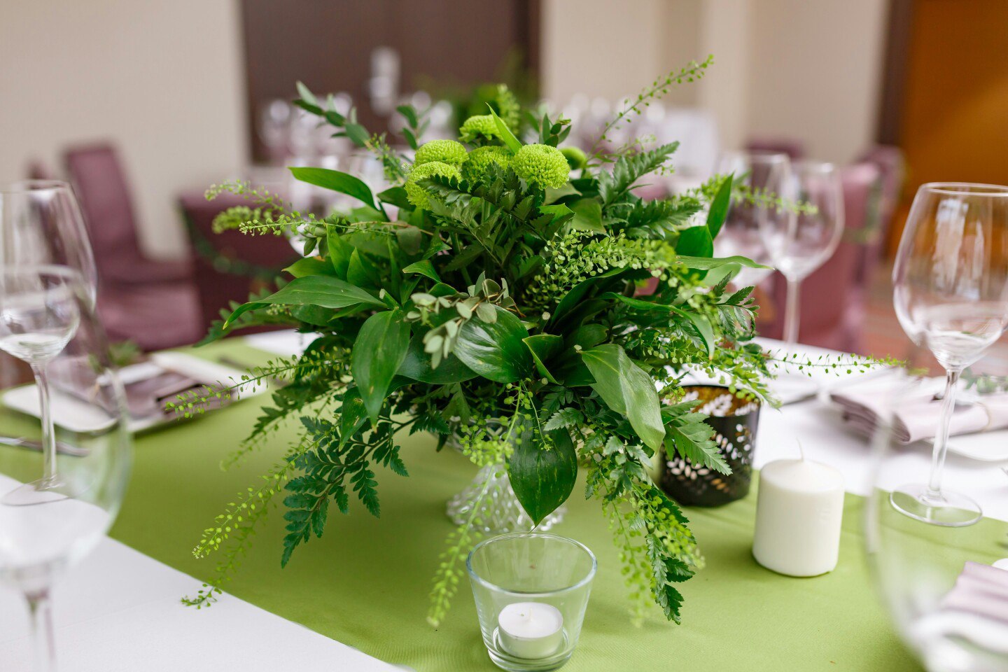 Композиции из зелени на свадьбу