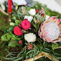 зимний свадебный декор с использованием мха. Необычные цветы в композиции-смело и оригинально