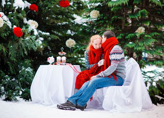 зимняя love story в Ботаническом саду, декорированная фотосессия, романтика зимней фотосессии