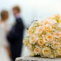Букет невесты в бежевом цвете.