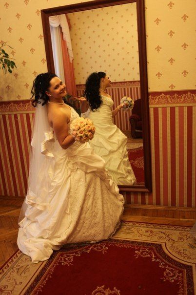 Свадебное платье со шлейфом. Фата в пол. - фото 3417299 Свадебное ателье "Любовь"