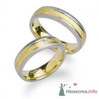 Обручальные кольца из белого и желтого золота