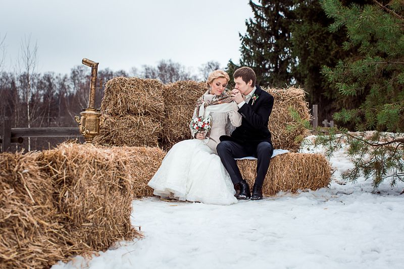 зимняя свадьба. фотосессия в стиле рустикпрогулка в стиле рустик - фото 3536341 Фотограф Янна Левина