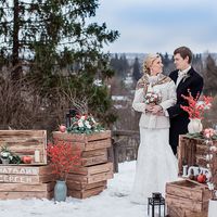 зимняя свадьба. фотосессия в стиле рустик