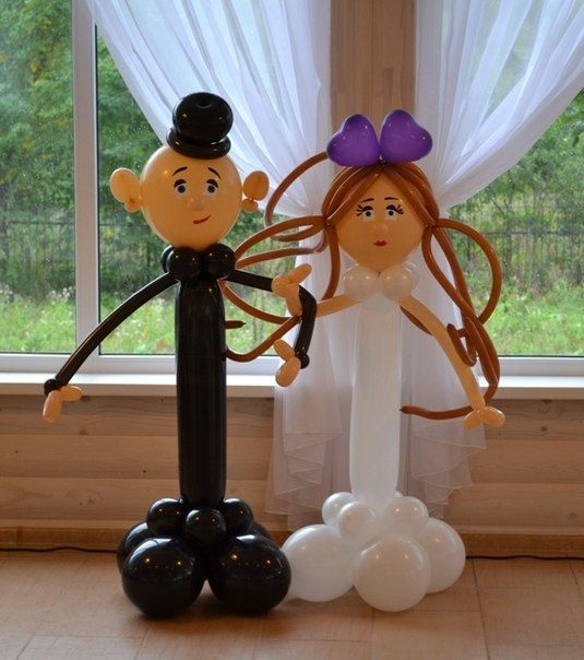 фигуры жениха и невесты - фото 1120295 Party Box - оформление шарами