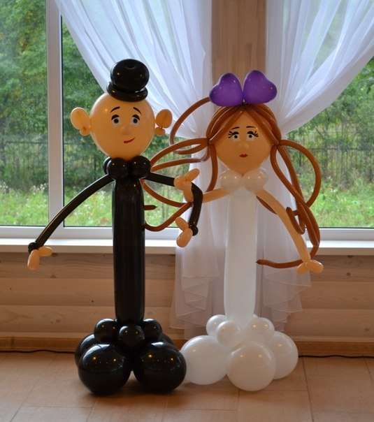 фигуры жениха и невесты - фото 1120295 Party Box - оформление шарами