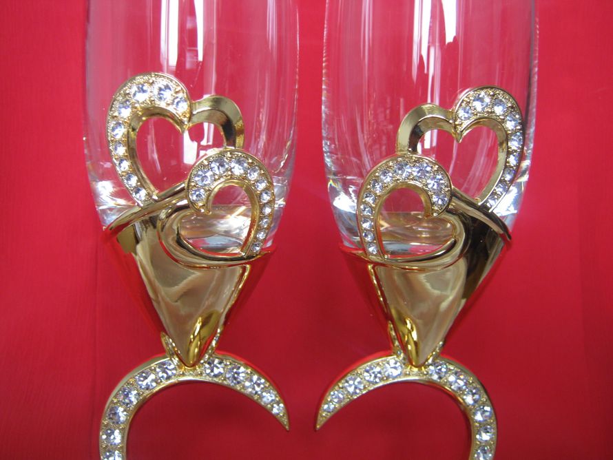 Свадебные бокалы с кристаллами Swarovski - фото 2416873 ИП Кожевников А.С. - свадебные аксессуары