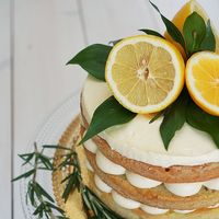 Лимонный торт в стиле рустик