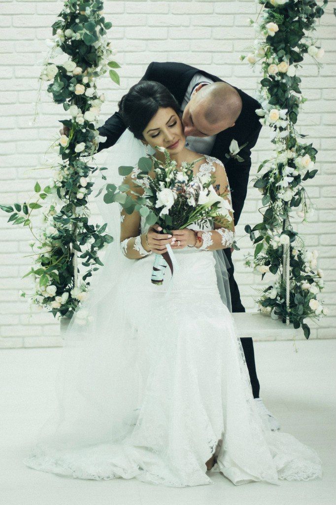 Свадебное платье, фата и подвязка - созданы мною для прекрасной невесты Ляйсан. - фото 11077390 Ателье-студия платьев Назимы Юлдашевой