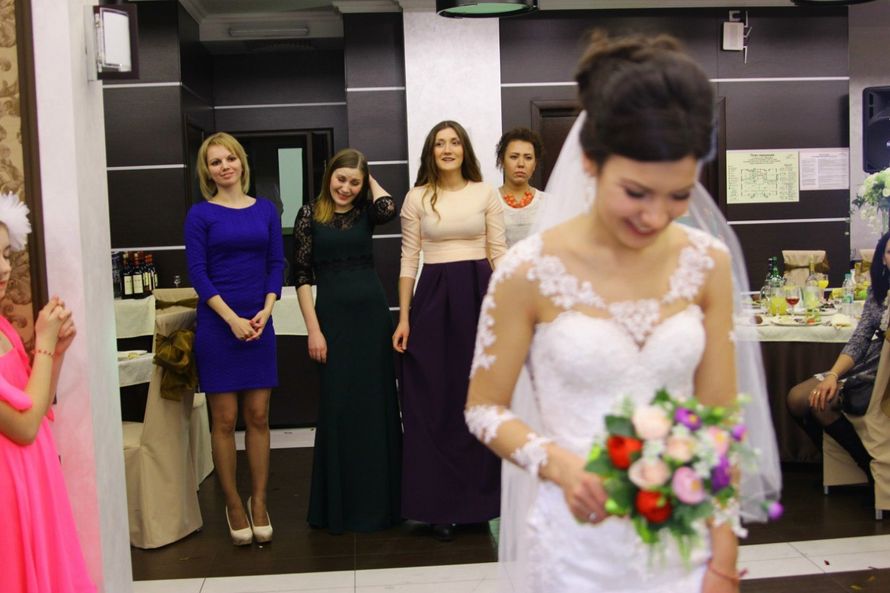 Свадебное платье, фата и подвязка - созданы мною для прекрасной невесты Ляйсан. - фото 11077394 Ателье-студия платьев Назимы Юлдашевой