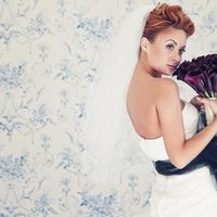 Свадебный букет: черные каллы