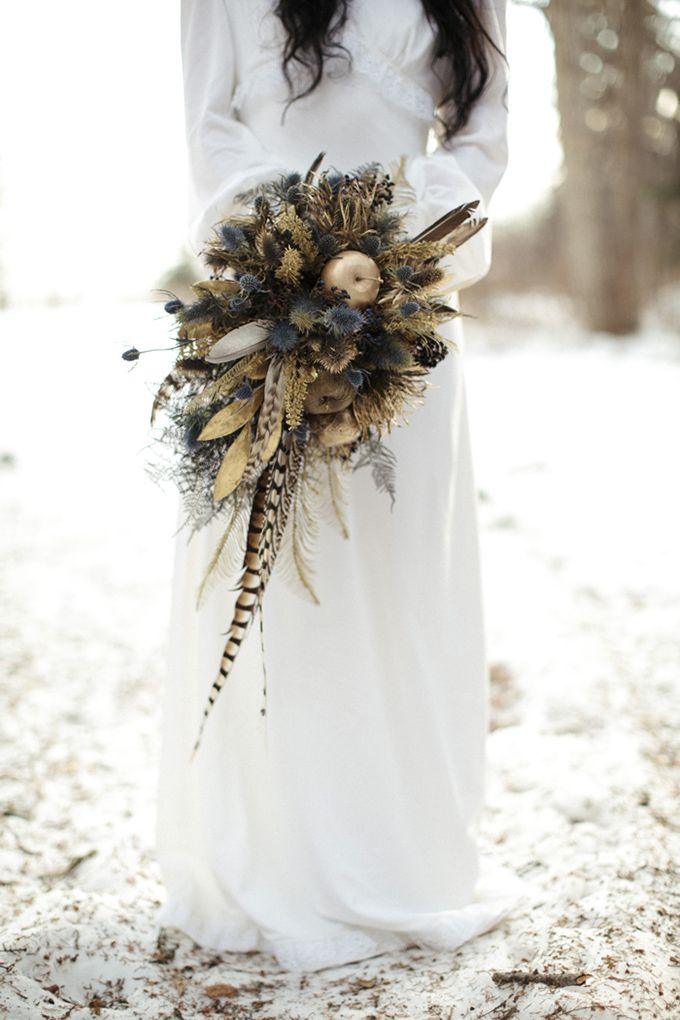 Золотой букет с перьями: фото 2200724 - inessa_an