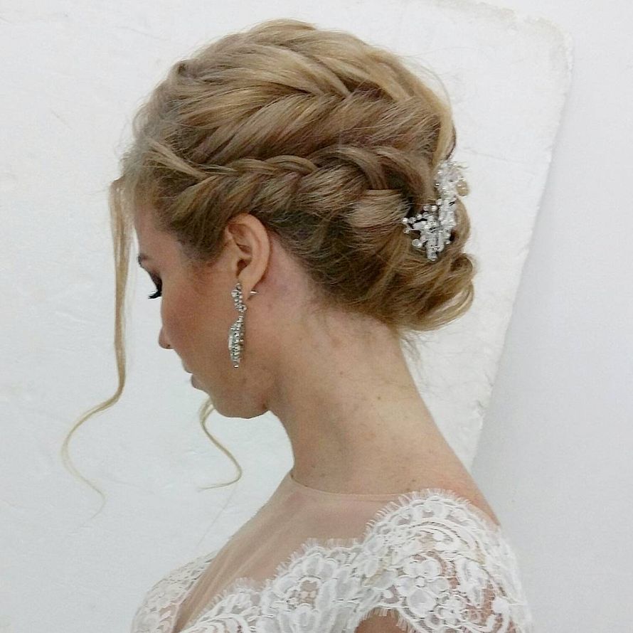 Свадебное плетение на средние волосы - фото 13551112 Стилист Татьяна Щербина