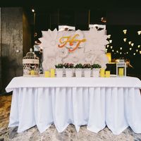 оформление стола жениха и невесты на свадьбе в стиле шебби шик