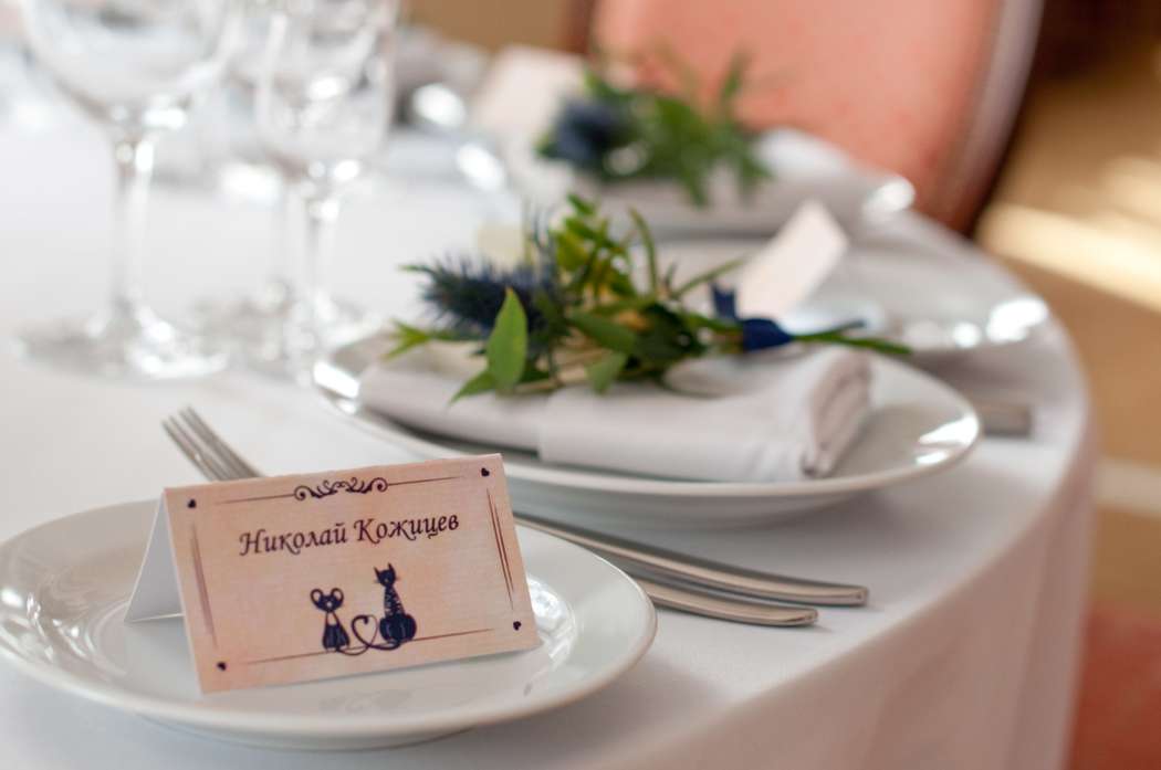 кошки мышки синяя фиолетовая персиковая свадьба - фото 6443078 Студия флористики и декора "Глориоза"