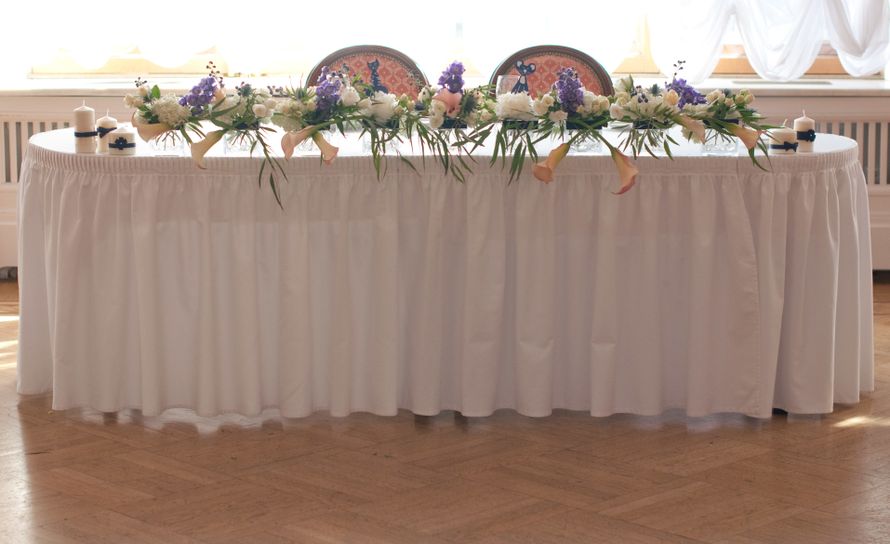 синяя фиолетовая персиковая свадьба - фото 6443096 Студия флористики и декора "Глориоза"