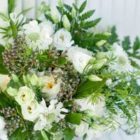 зеленый растрепанный букет невесты ботаник