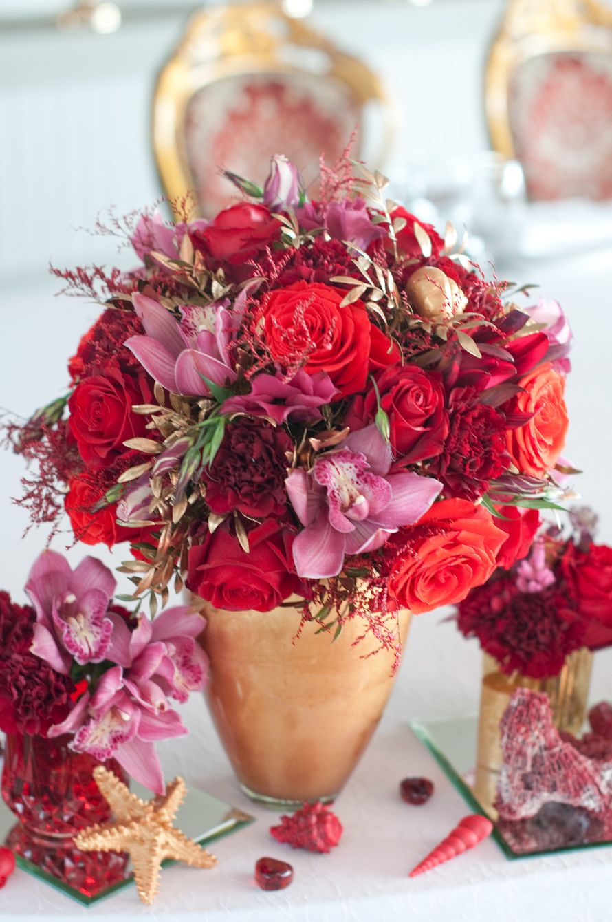 золотая красная свадьба - фото 15795558 Студия флористики и декора "Глориоза"