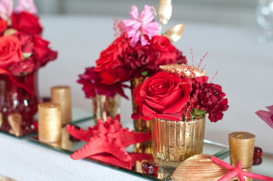красная морская свадьба - фото 15795562 Студия флористики и декора "Глориоза"