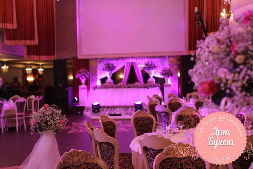 Оформление свадьбы живыми цветами в ресторане " Рандеву" - фото 2698857 "Арт Букет" студия свадебного декора