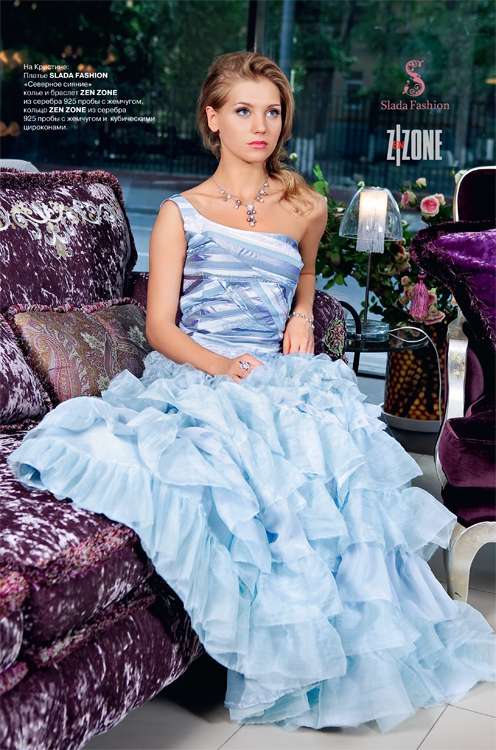 Кристина Асмус  в платье "Северное сияние" - фото 2285590 Slada Fashion - Свадебные платья на заказ