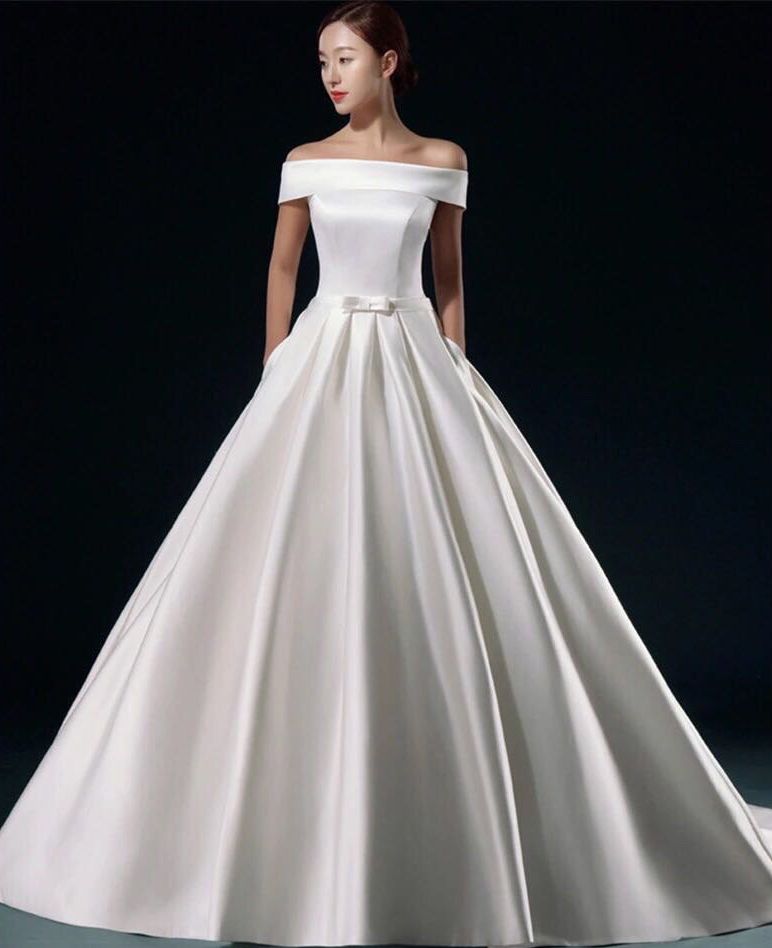 Атласное свадебное платье, арт. А1088
