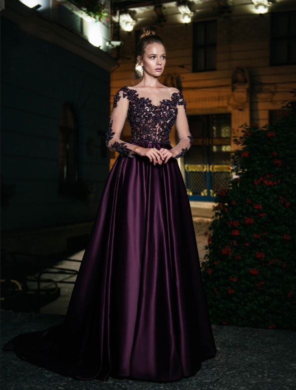 Вечернее платье со шлейфом А1601