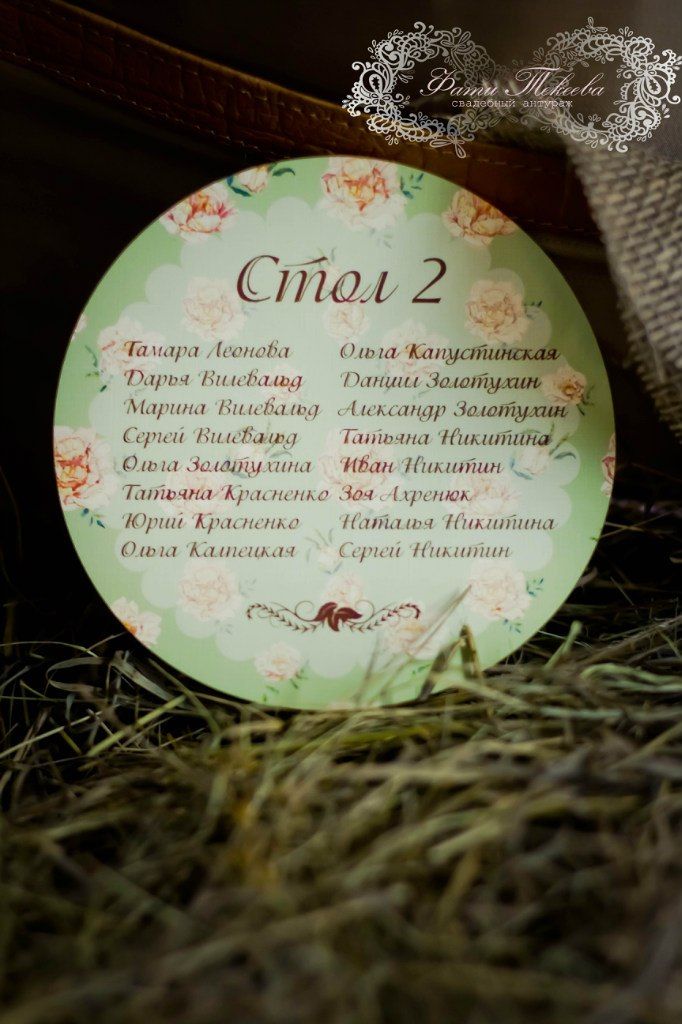  рассадка - фото 1583715 Фати Текеева - оформление и организация свадеб