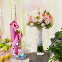 Свадебный букет из пионовидной розы для свадьбы в стиле Шебби шик