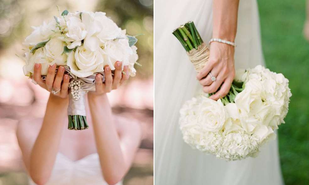 Классический свадебный букет из белых цветов - фото 6989766 Студия декора и флористики il  fiore decor 
