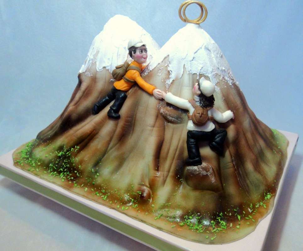 свадебный торт для альпинистов - фото 2739397 Alisa-Kisa создание тортов