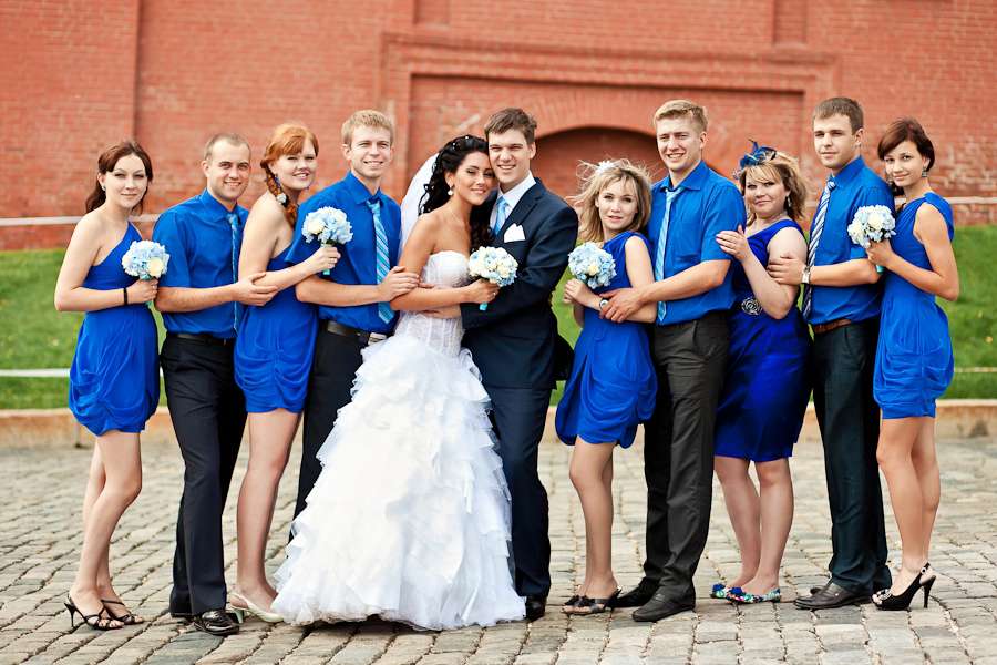 Жених, невеста их друзья и подружки в синем - фото 498817 Aniyta