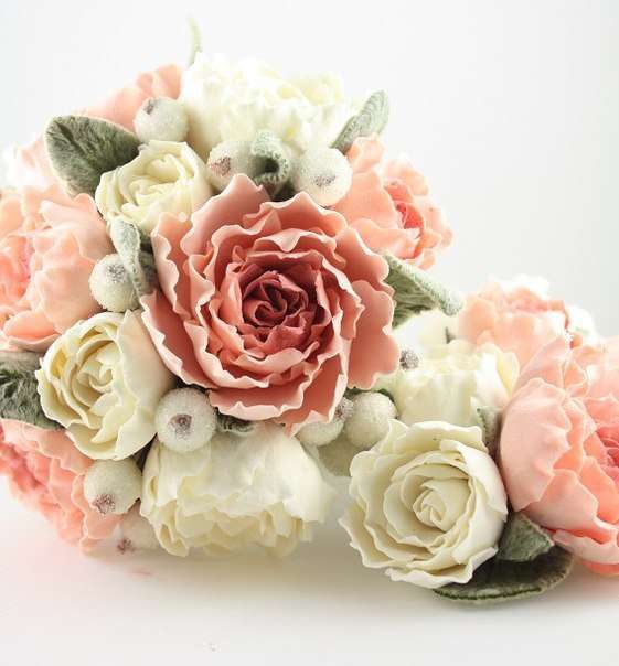 свадебный букет из полимерной глины - фото 3576221 Цветы из полмерной глины