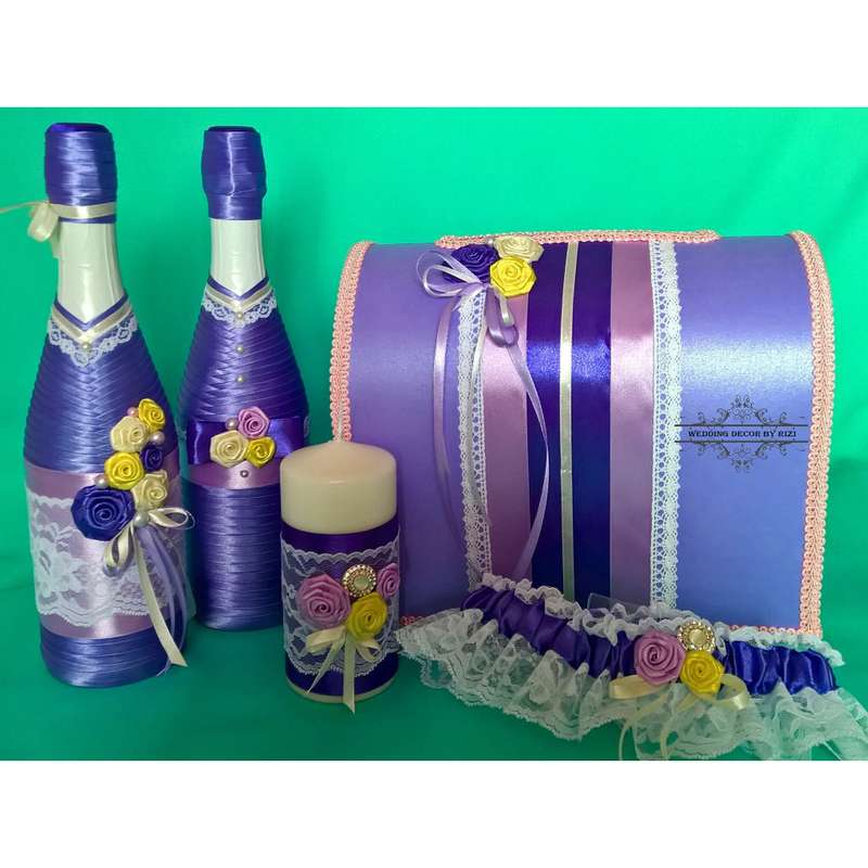 Свадебные аксессуары в фиолетово-лиловом цвете - фото 6674296 Студия декора Rizi