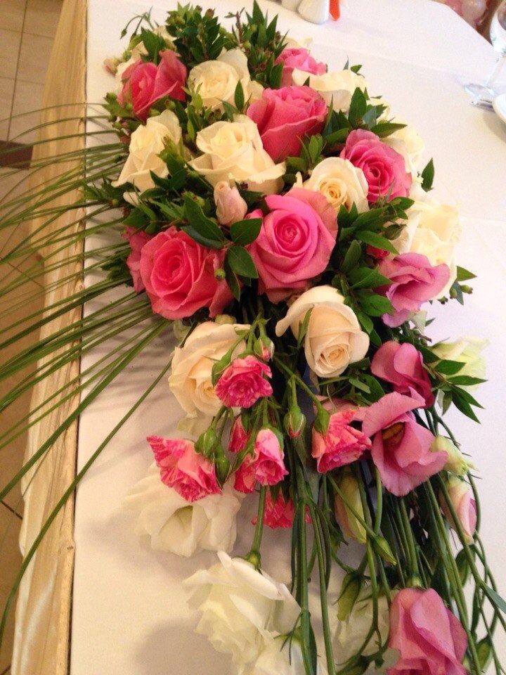 композиция на стол  - фото 3139353 Свадебный флорист Мария Яшина