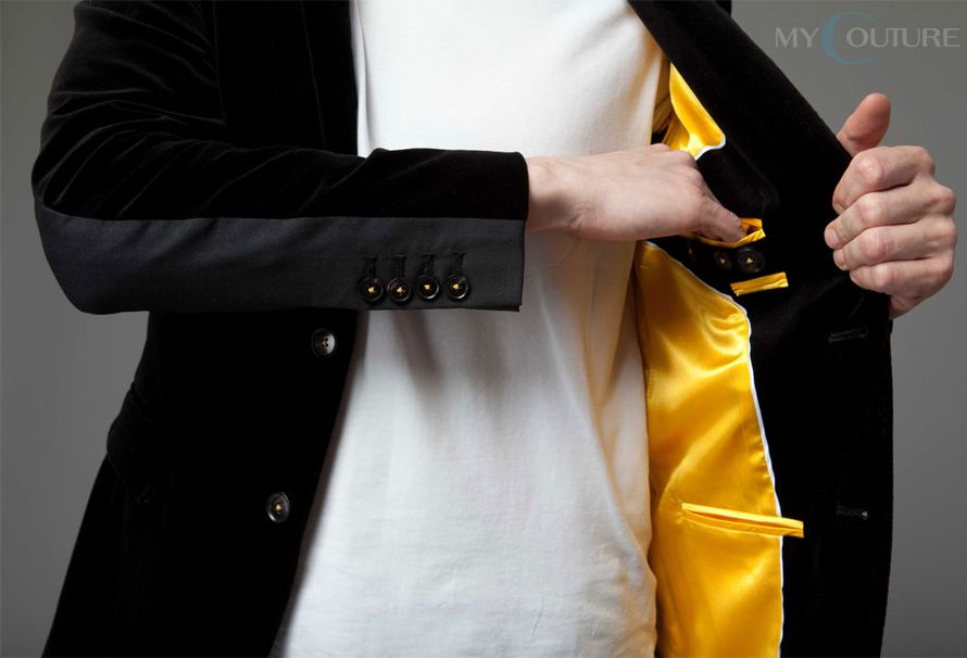 Черный бархатный праздничный пиджак - фото 3155521 MyCouture - пошив мужских костюмов