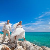 жених и невеста, съемка в Доминикане,  пляж Кап-Кана