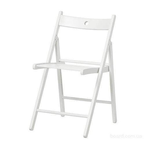 Белый складной стульчик
