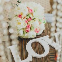 букет невесты, буквы и слова