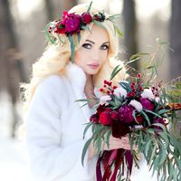 Ирина, прическа и макияж Ирина Любовских. Зимняя свадьба. Стиль бохо