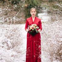 Зимняя свадьба в красных тонах