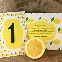 Приглашение из коллекции "Лимоны"