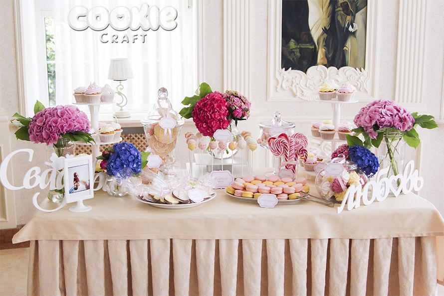 Сладкий свадебный стол под ключ - фото 9705640 Cookie craft - пряники и тортики ручной работы