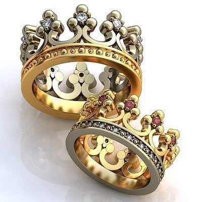 Обручальное кольцо в форме короны прекрасно украсит пальчик невесты, а на руке жениха будет выглядеть благородно и статно. Вы будете чувствовать себя особами королевских кровей и весь мир будет у Ваших ног! - фото 4417457 Арт-студия Лейля