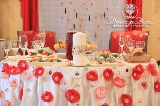 Фото 804421 в коллекции Классическое оформление свадьбы в красно-белой гамме - Дерево-до-Небес - мастерская декора