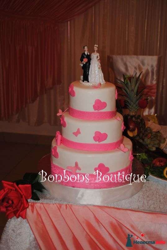 "Розовые сердца" - фото 339532 Bonbons Boutigue - Свадебные торты
