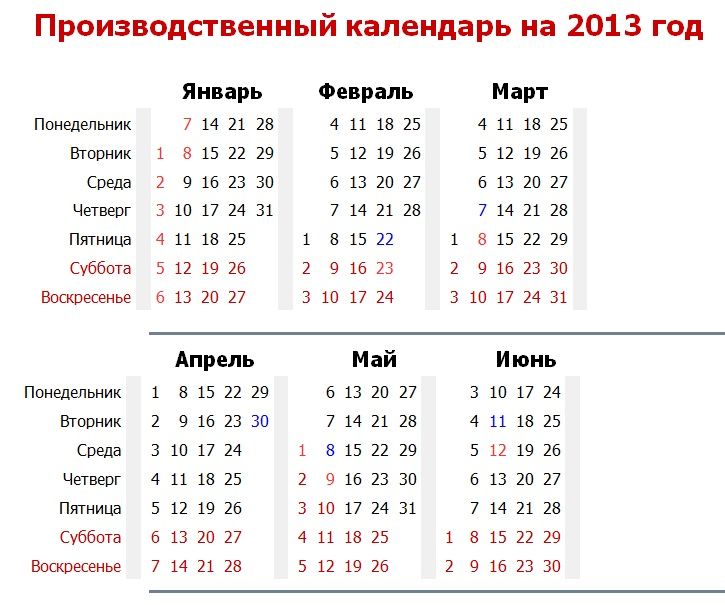 Календарная 2013