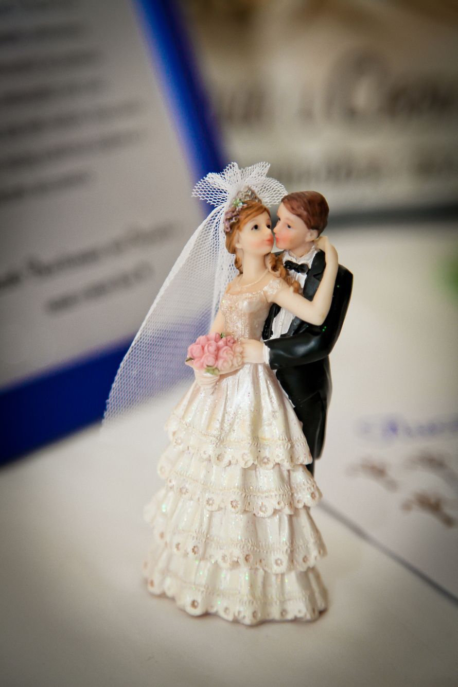 Фигурка для торта где жених нежно обнимает и целует невесту - фото 616221 Sorcery